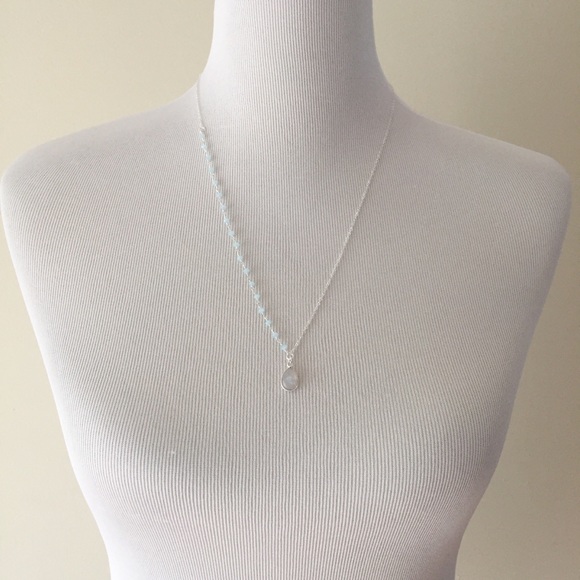 Rainbow Moonstone Rosary Chain Necklace - Picture 7 of 8